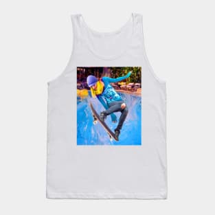 Skateboarding on Water Tank Top